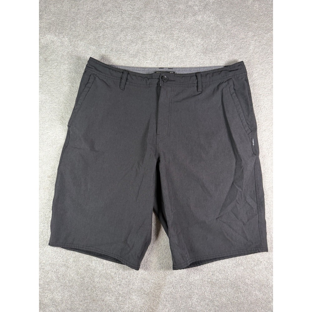 O'Neill Hybrid Men's Board Shorts Size 36 Gray Lightweight Hyperdry Stretch Golf